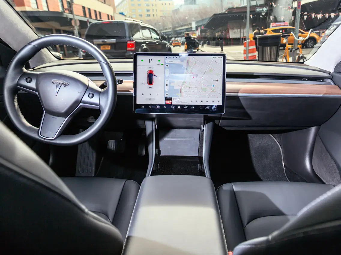 Interior of Tesla Model 3