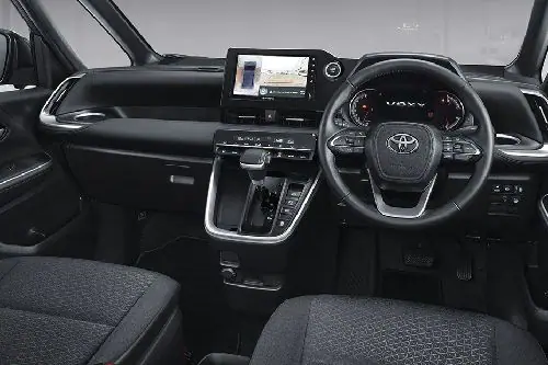 The interior design of the Toyota Voxy