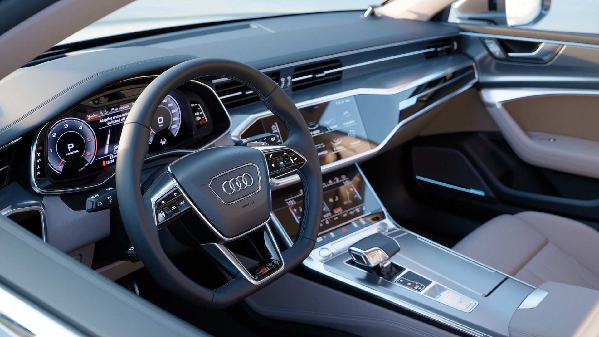 The interior design of the Audi A7 Sportback Car